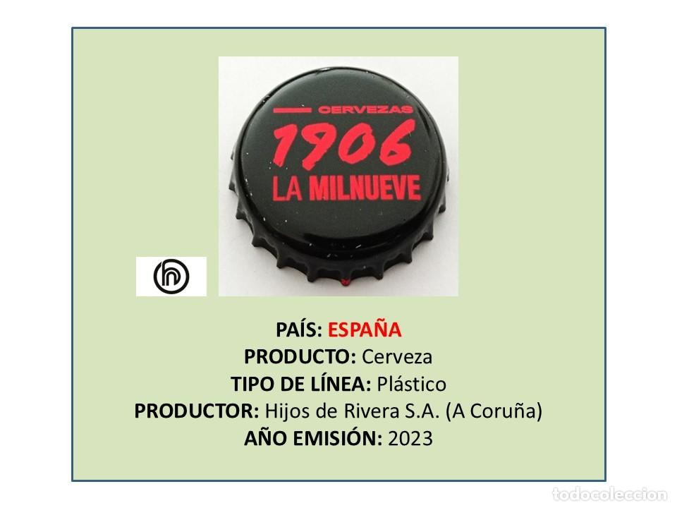 Coleccionismo de cervezas: TAPON CORONA CAPSULA CHAPA CERVEZA ESTRELLA GALICIA 1906 LA MILNUEVE (ESPA&Ntilde;A)