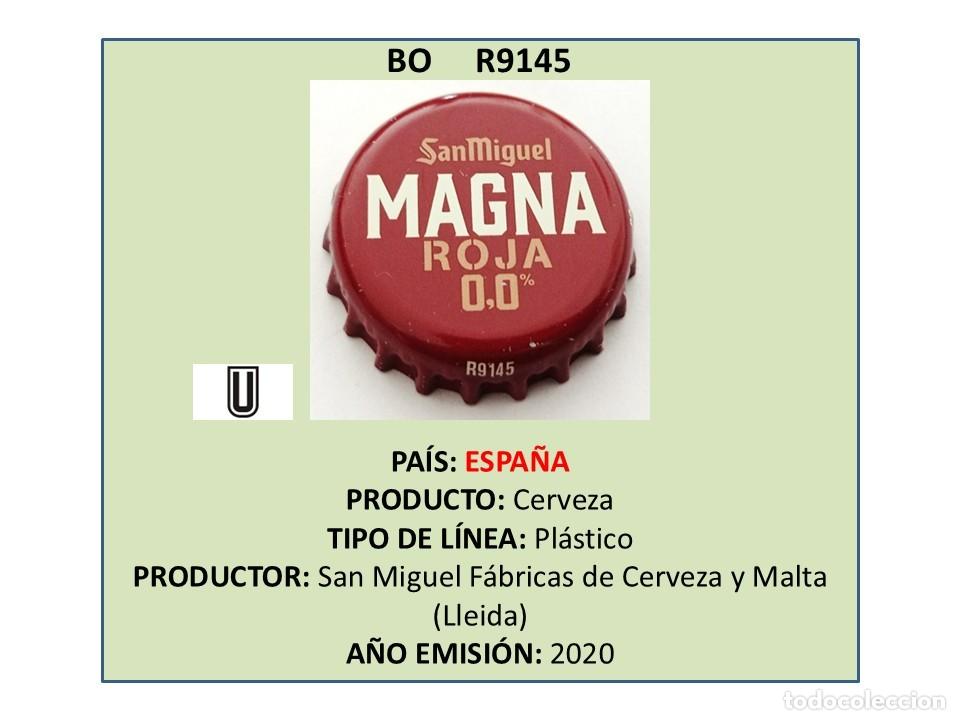 Coleccionismo de cervezas: TAPON CORONA CAPSULA CHAPA CERVEZA SAN MIGUEL MAGNA ROJA 0,0 (ESPA&Ntilde;A)