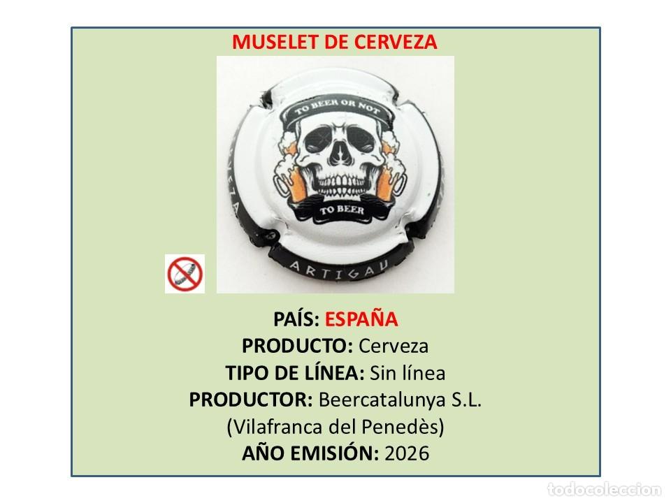 Coleccionismo de cervezas: TAPON CORONA CAPSULA CHAPA CERVEZA &rdquo;MUSELET&rdquo; DE ARTIGAU (ESPA&Ntilde;A)
