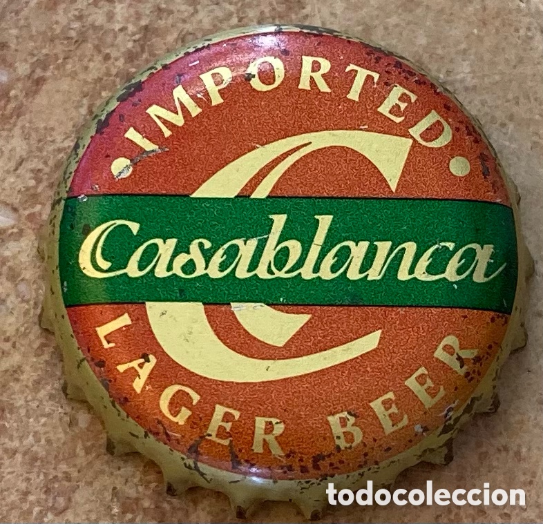 Coleccionismo de cervezas: TAP&Oacute;N CORONA CHAPA BOTTLE CAP BIERE CERVEZA BEER CASABLANCA.(2). MARRUECOS.--LOTE N. 3804--CARMANJ