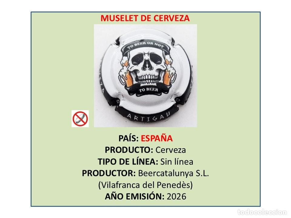 Coleccionismo de cervezas: TAPON CORONA CAPSULA CHAPA CERVEZA &rdquo;MUSELET&rdquo; DE ARTIGAU (ESPA&Ntilde;A)
