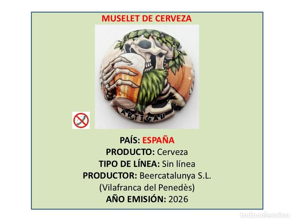 Coleccionismo de cervezas: TAPON CORONA CAPSULA CHAPA CERVEZA &rdquo;MUSELET&rdquo; DE ARTIGAU (ESPA&Ntilde;A)