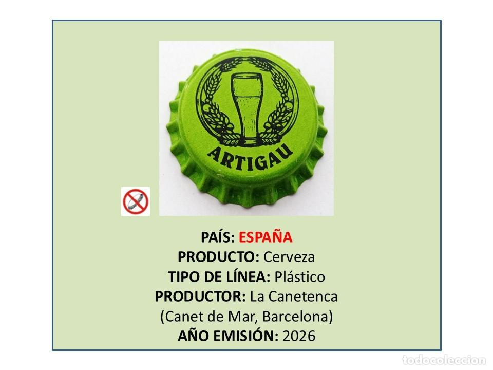 Coleccionismo de cervezas: TAPON CORONA CAPSULA CHAPA CERVEZA ARTIGAU (ESPA&Ntilde;A)