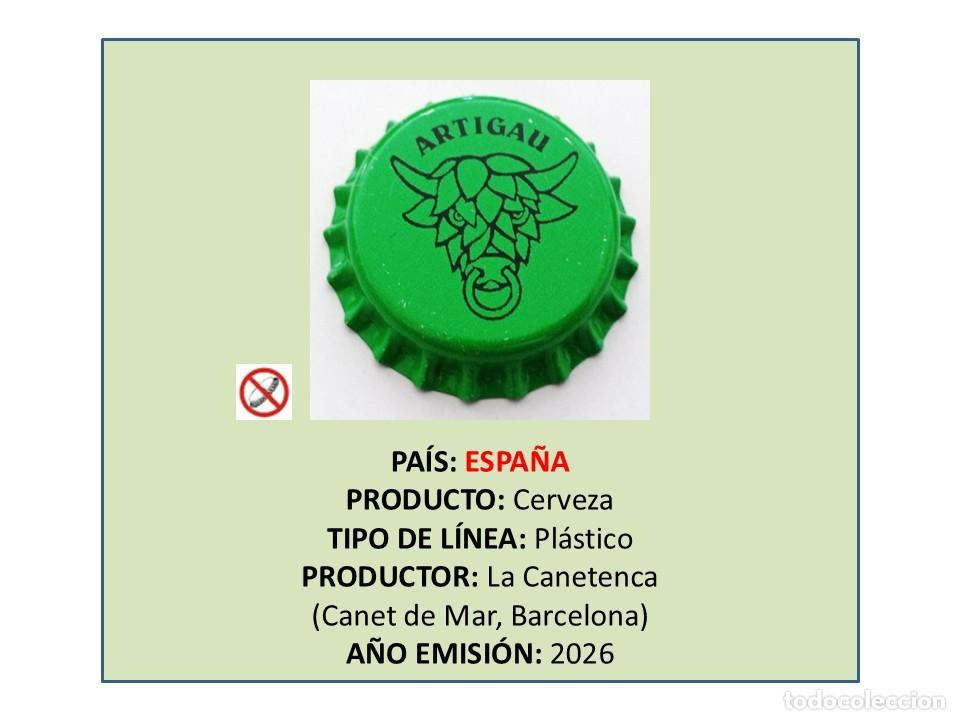 Coleccionismo de cervezas: TAPON CORONA CAPSULA CHAPA CERVEZA ARTIGAU (ESPA&Ntilde;A)