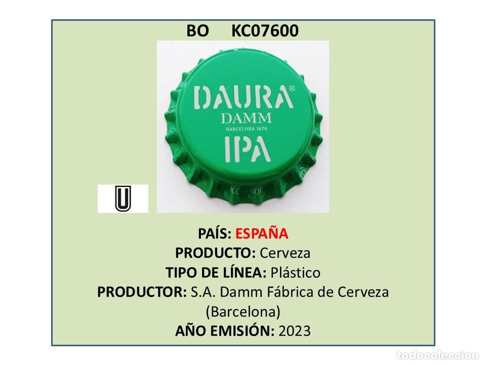 Coleccionismo de cervezas: TAPON CORONA CAPSULA CHAPA CERVEZA DAMM DAURA IPA (ESPA&Ntilde;A)