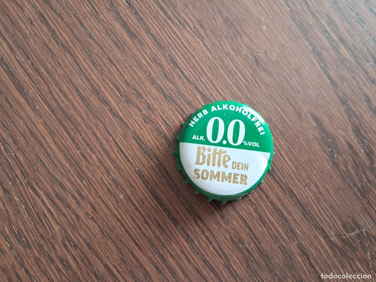Coleccionismo de cervezas: Chapa tap&oacute;n corona de la cerveza alemana BITBURGER HERB ALKOHOLFREI 0.0% BITTE DEIN SOMMER