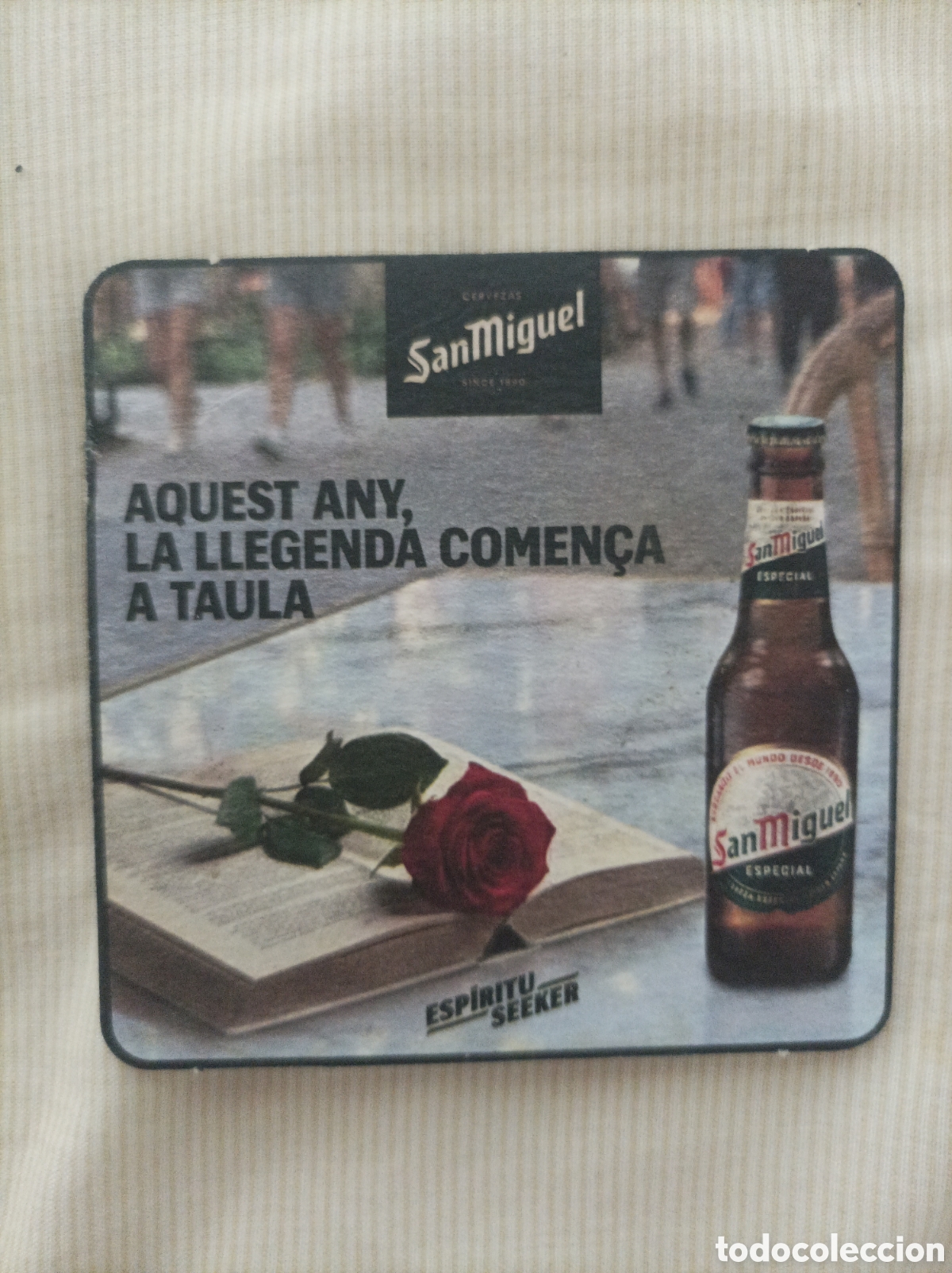 Coleccionismo de cervezas: POSAVASOS SAN MIGUEL DIADA SANT JORDI