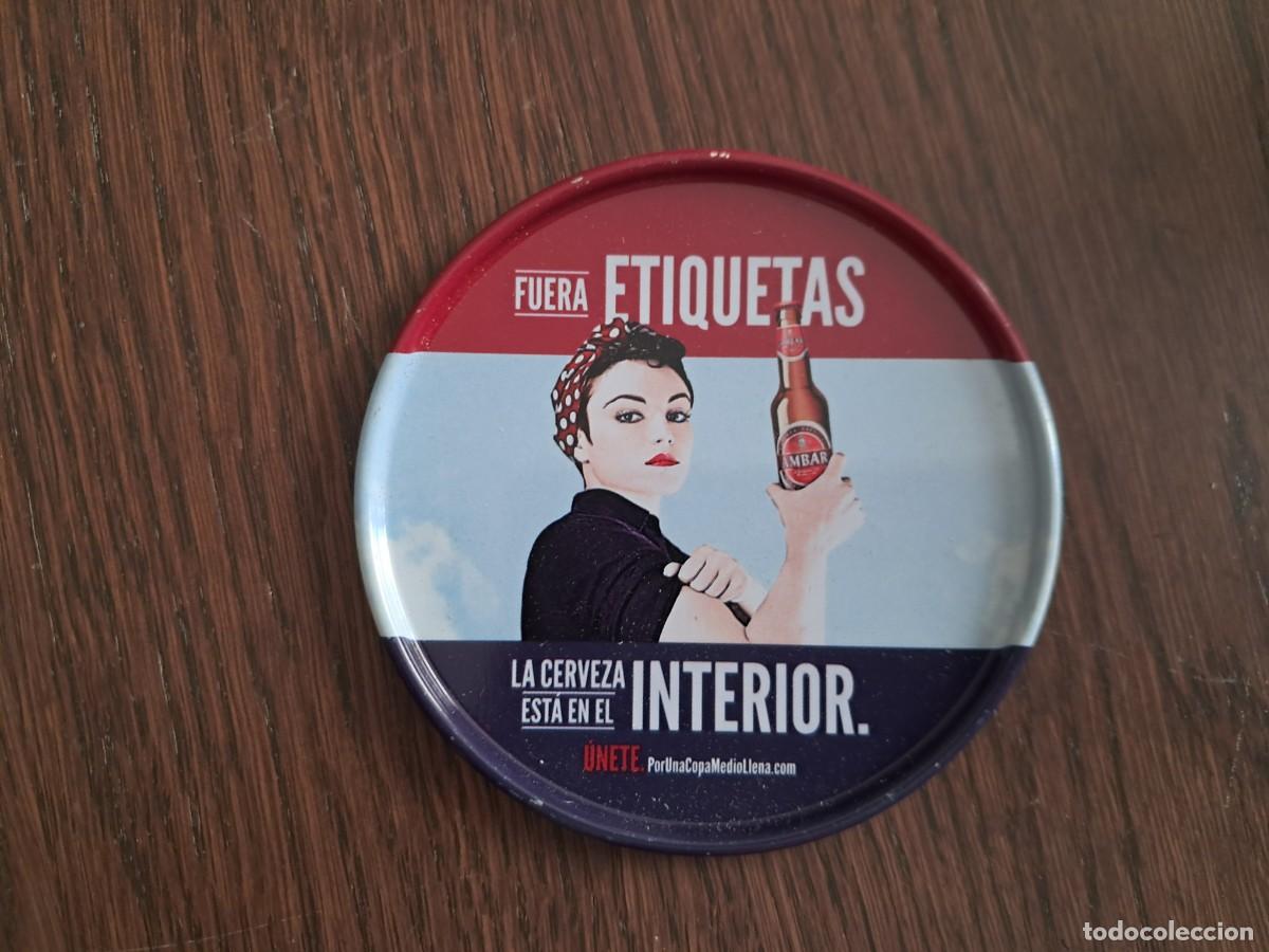 Coleccionismo de cervezas: posavasos de cerveza de metal, Ambar.