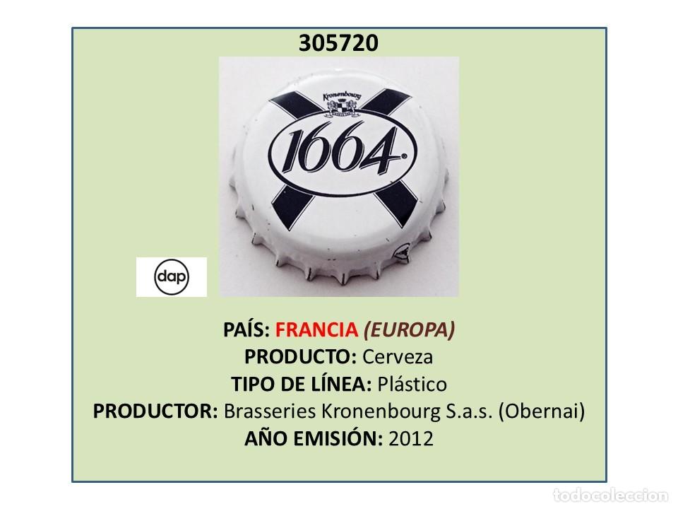 Coleccionismo de cervezas: TAPON CORONA CAPSULA CHAPA CERVEZA KRONENBOURG 1664 (FRANCIA)