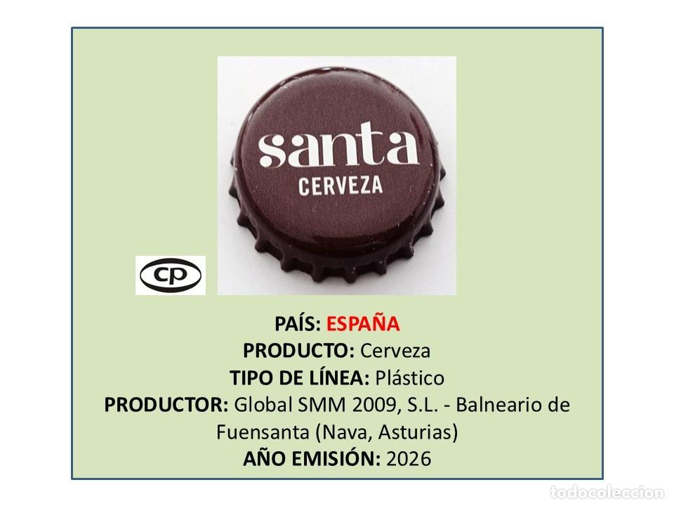 Coleccionismo de cervezas: TAPON CORONA CAPSULA CHAPA CERVEZA SANTA TOSTADA (ESPA&Ntilde;A)