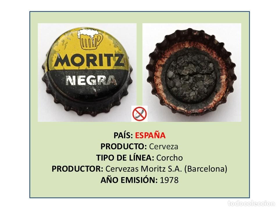 Coleccionismo de cervezas: TAPON CORONA CAPSULA CHAPA CERVEZA MORITZ NEGRA (ESPA&Ntilde;A)