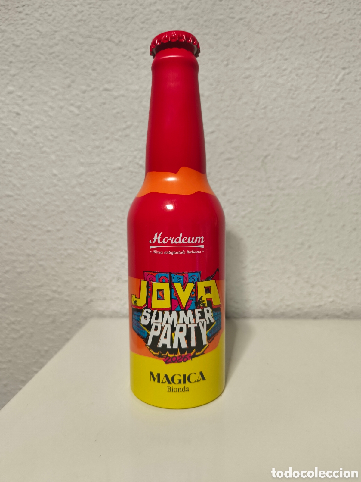 Coleccionismo de cervezas: Botella cerveza aluminio Jova Summer party