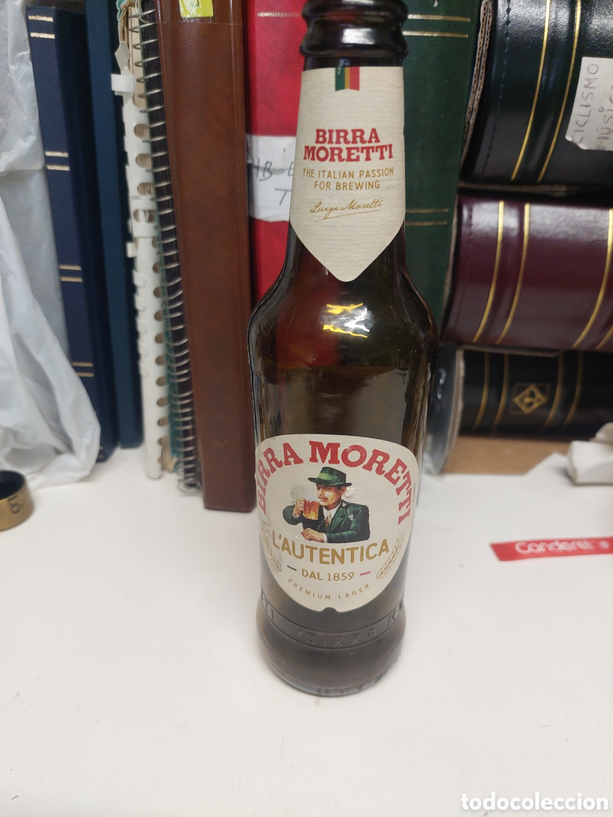 Coleccionismo de cervezas: BOTELLA CERVEZA VAC&Iacute;A BIRRA MORETTI 33 cl