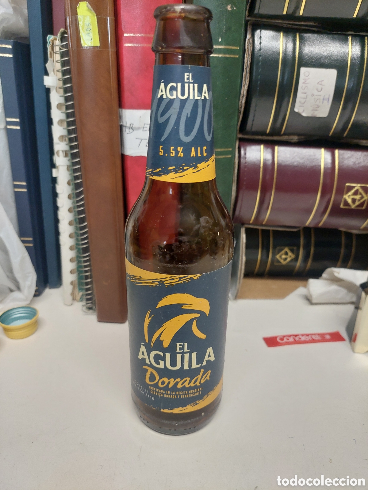 Coleccionismo de cervezas: Botella cerveza vac&iacute;a el aguila dorada 3e cl
