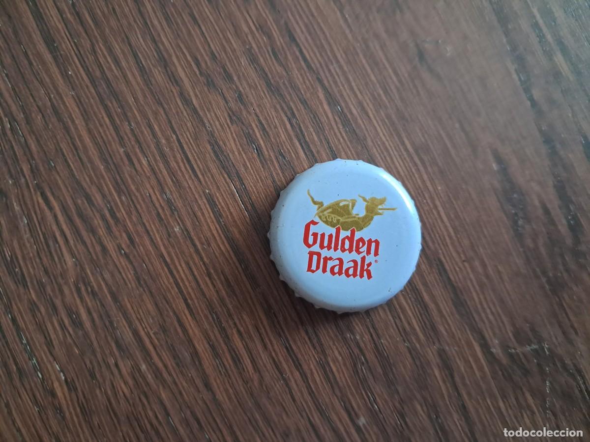 Coleccionismo de cervezas: chapa tap&oacute;n corona de cerveza, gulden draak.