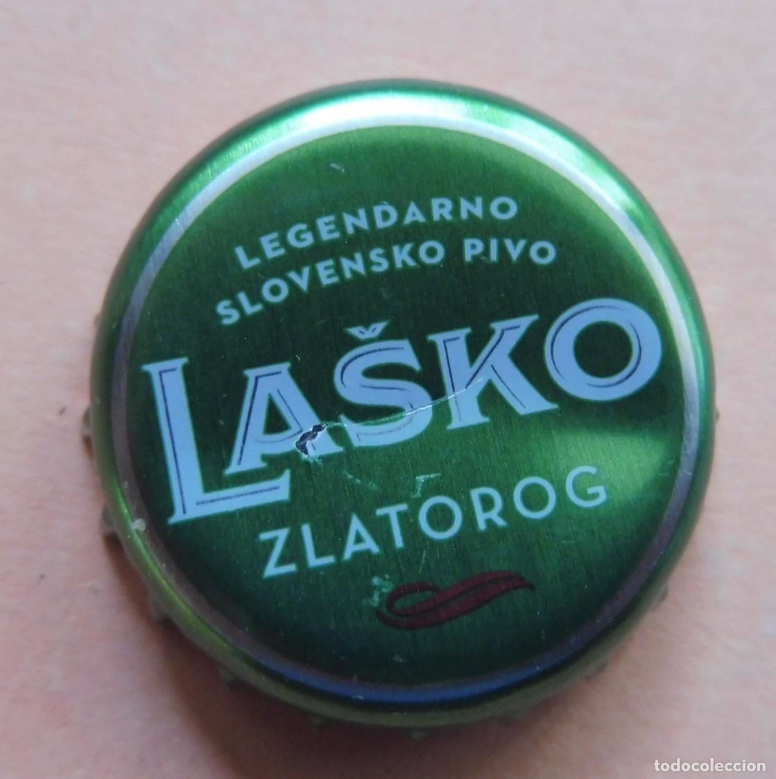 Coleccionismo de cervezas: TAP&Oacute;N CORONA - CHAPA CERVEZA, BEER, BOTTLE CAP - LASKO ZLATOROG - ESLOVENA