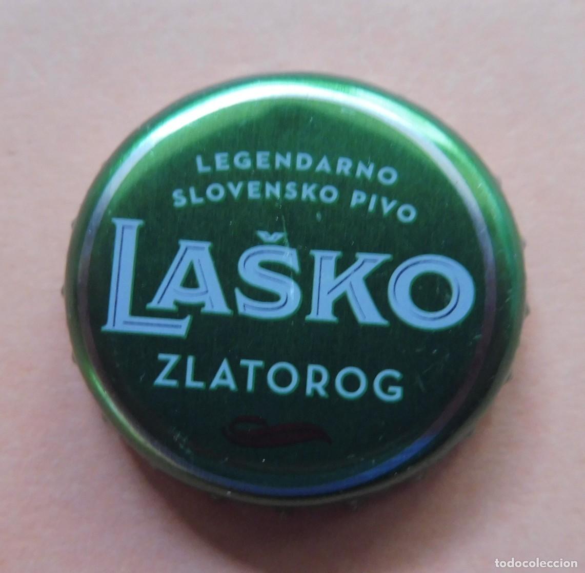 Coleccionismo de cervezas: TAP&Oacute;N CORONA - CHAPA CERVEZA, BEER, BOTTLE CAP - LASKO ZLATOROG - ESLOVENA