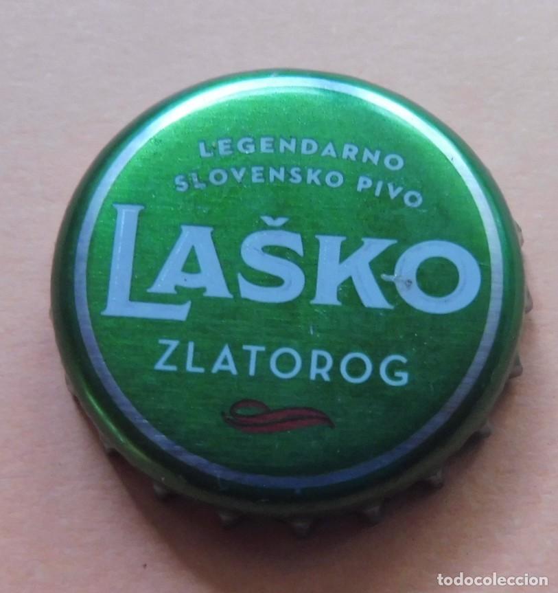 Coleccionismo de cervezas: TAP&Oacute;N CORONA - CHAPA CERVEZA, BEER, BOTTLE CAP - LASKO ZLATOROG - ESLOVENA