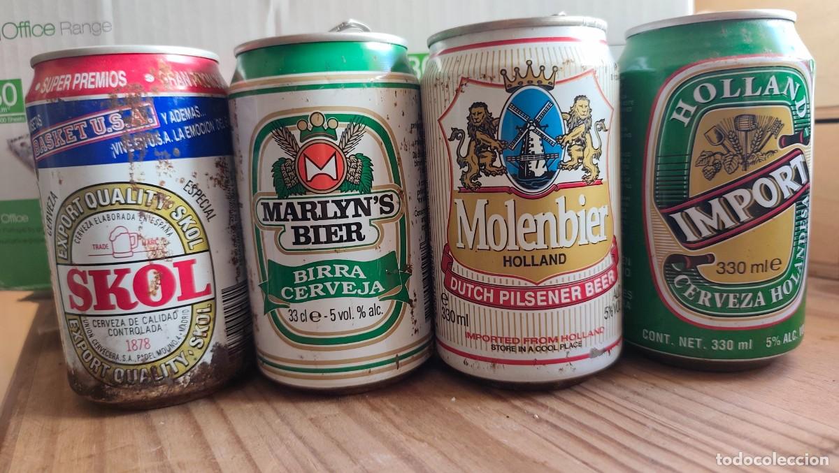 Coleccionismo de cervezas: LATAS DE CERVEZA ANTIGUAS ESPA&Ntilde;OLAS - A&Ntilde;OS 80/90/00 - VACIAS - LAS DE LAS FOTOS