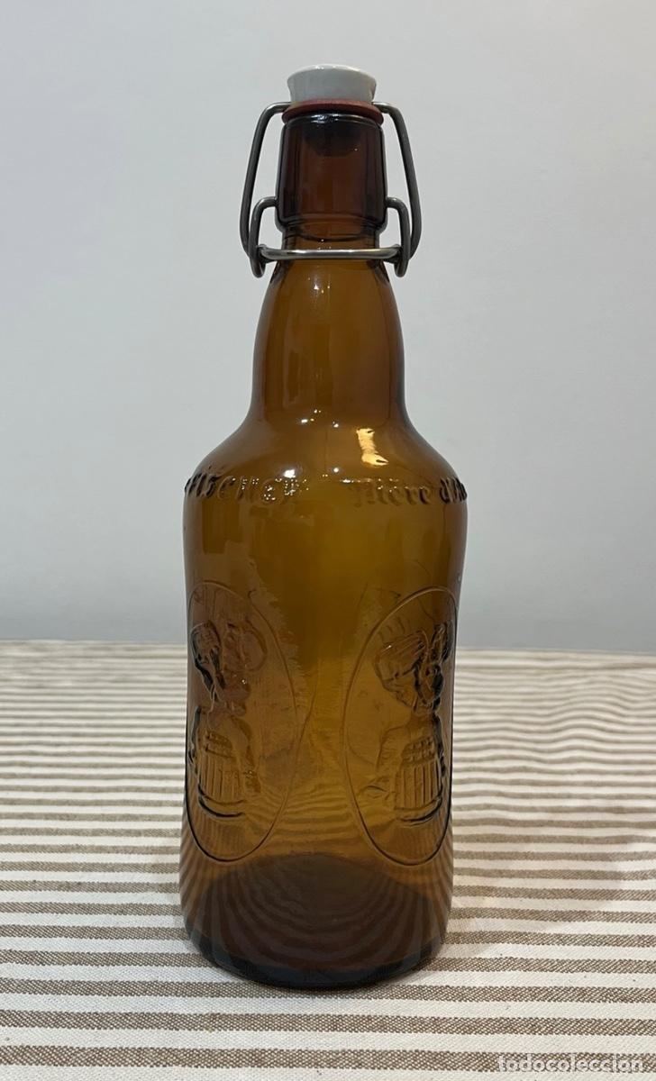 Coleccionismo de cervezas: Botella de cerveza antigua con cierre mec&aacute;nico
