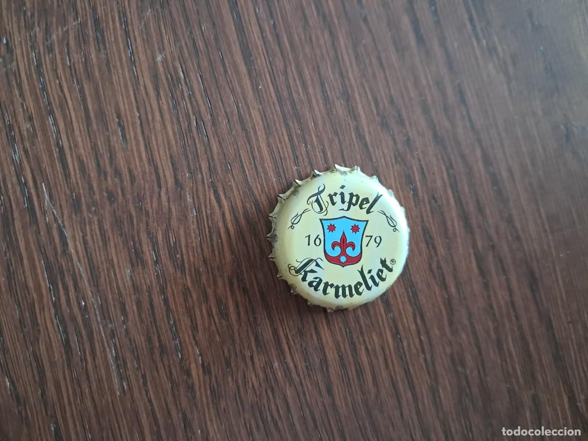 Coleccionismo de cervezas: chapa tap&oacute;n corona de cerveza, tripel karmeliet