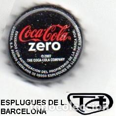 Coleccionismo de cervezas: chapa - refresco - ESPA&Ntilde;A - Coca Cola Zero