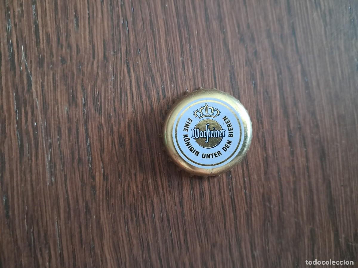 Coleccionismo de cervezas: chapa tap&oacute;n corona de cerveza, warsteiner.