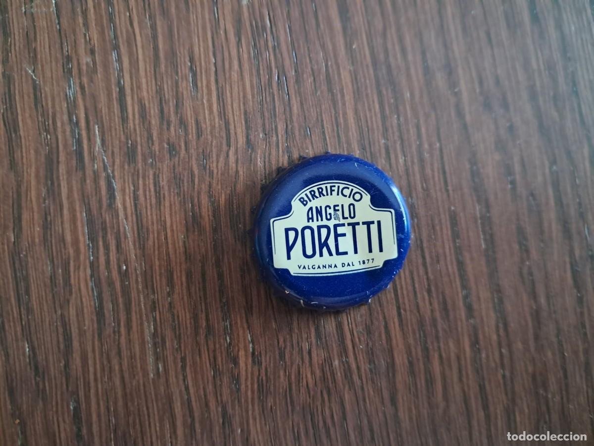 Coleccionismo de cervezas: chapa tap&oacute;n corona de cerveza de Italia, Birrificio Angelo Poretti.