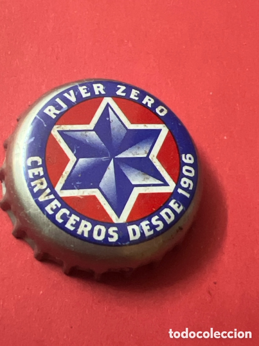 Coleccionismo de cervezas: T4/X123/E3. CHAPA CERVEZA - RIVER ZERO CERVECEROS DESDE 1906
