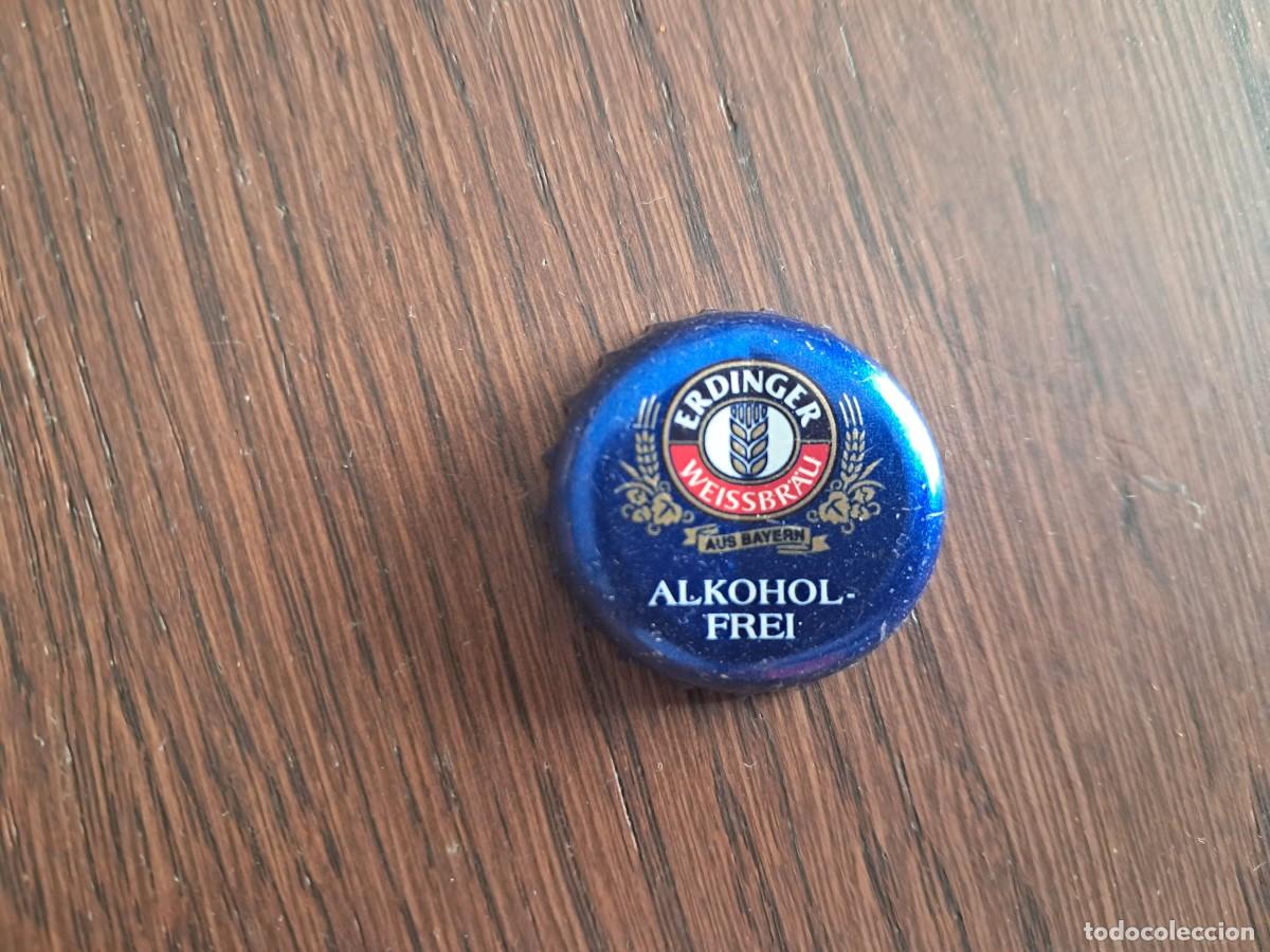 Coleccionismo de cervezas: chapa tap&oacute;n corona de cerveza, erdinger, sin alcohol