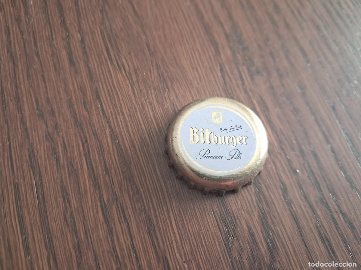 Coleccionismo de cervezas: Chapa tap&oacute;n corona de cerveza, bitburger.