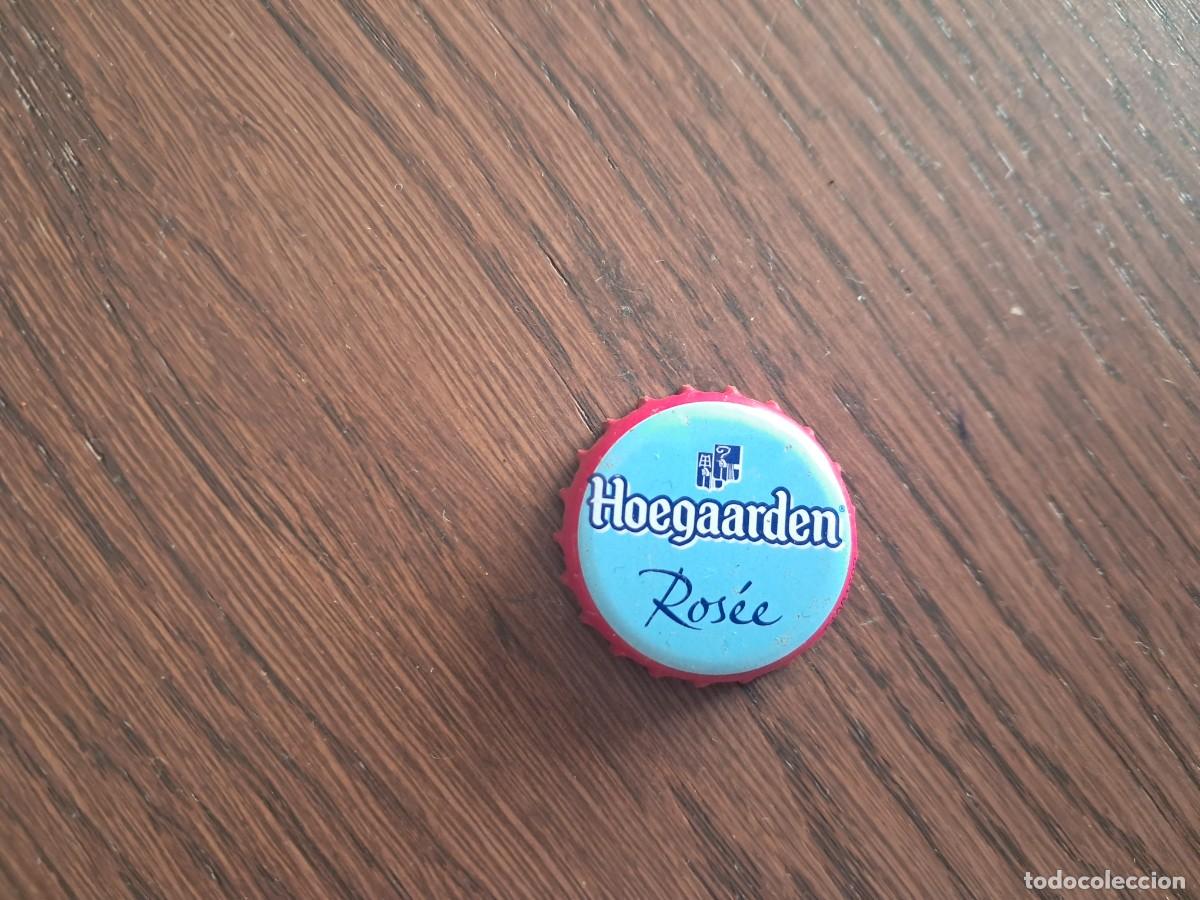 Coleccionismo de cervezas: Chapa tap&oacute;n corona de cerveza, hoegaarden ros&eacute;e.