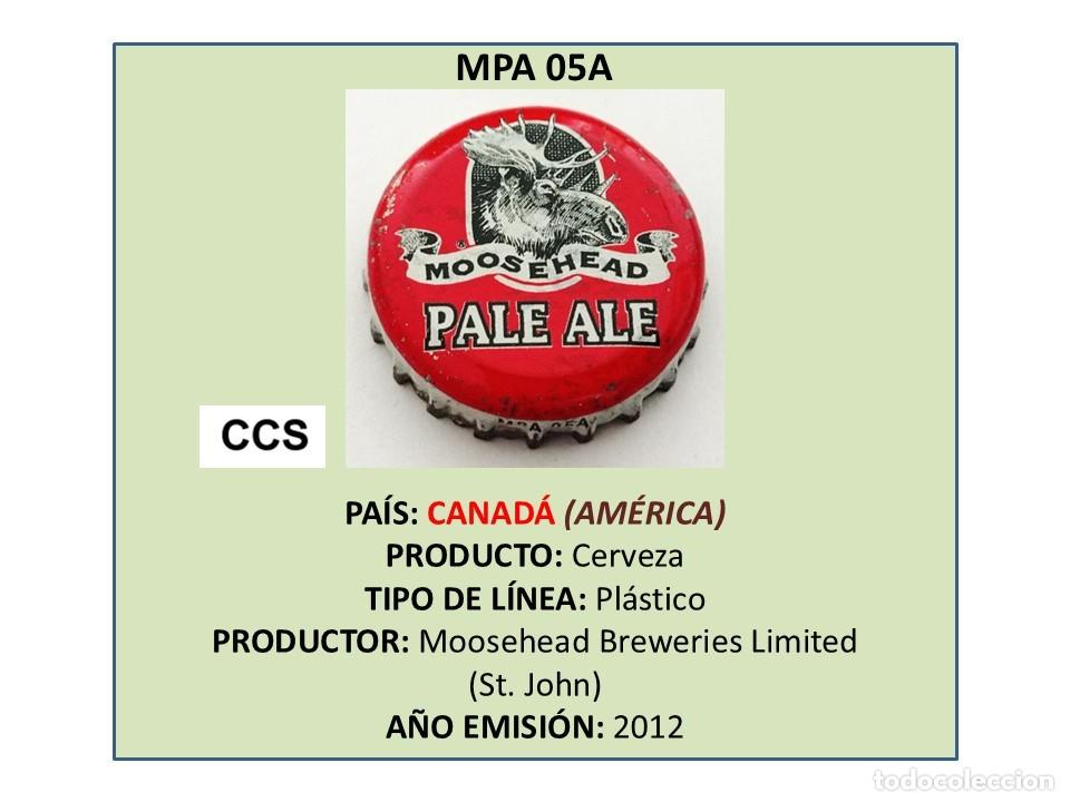 Coleccionismo de cervezas: TAPON CORONA CAPSULA CHAPA CERVEZA MOOSEHEAD PALE ALE (CANAD&Aacute;)