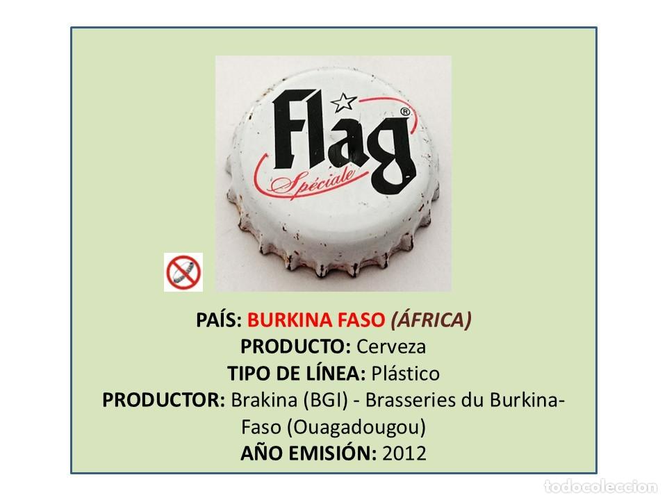 Coleccionismo de cervezas: TAPON CORONA CAPSULA CHAPA CERVEZA FLAG (BURKINA FASO)