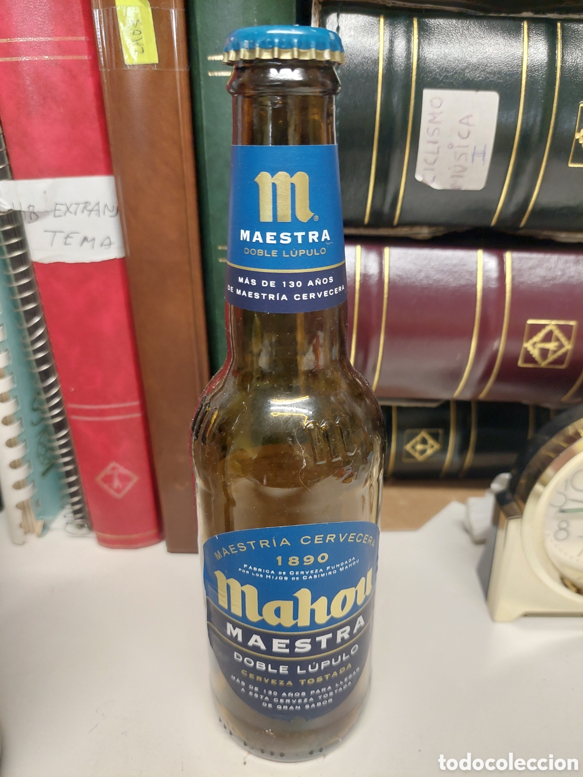 Coleccionismo de cervezas: BOTELLA CERVEZA VAC&Iacute;A MAESTRA MAHOU DIBLE LUOULO 33 cl