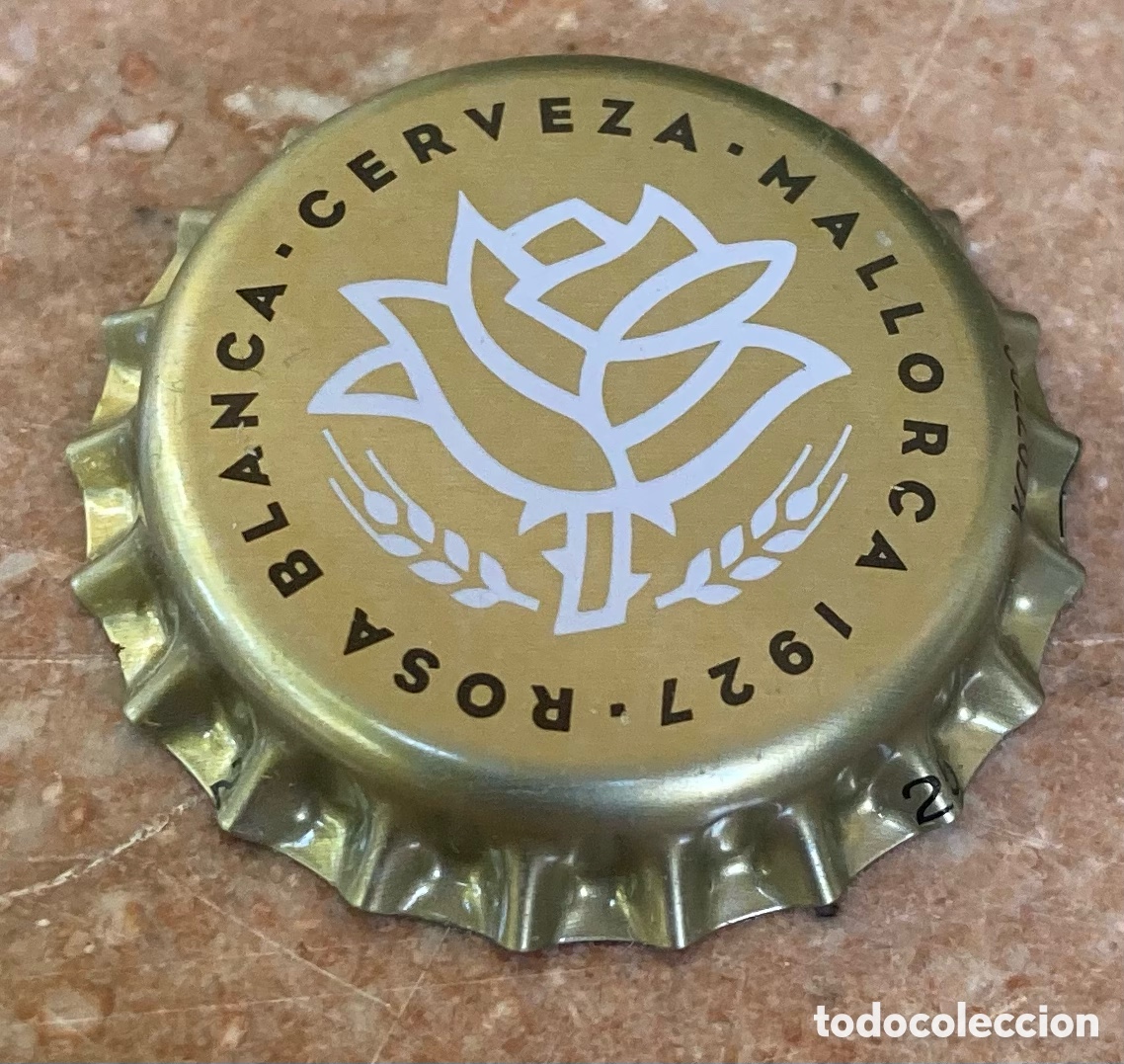 Coleccionismo de cervezas: BOTTLE CAP CHAPA TAP&Oacute;N CORONA BIERE BEER BIRRA CERVEZA ROSA BLANCA.MALLORCA.--LOTE N. 3125--CARMANJO
