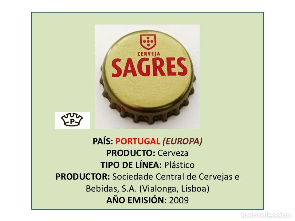 Coleccionismo de cervezas: TAPON CORONA CAPSULA CHAPA CERVEZA SAGRES (PORTUGAL)
