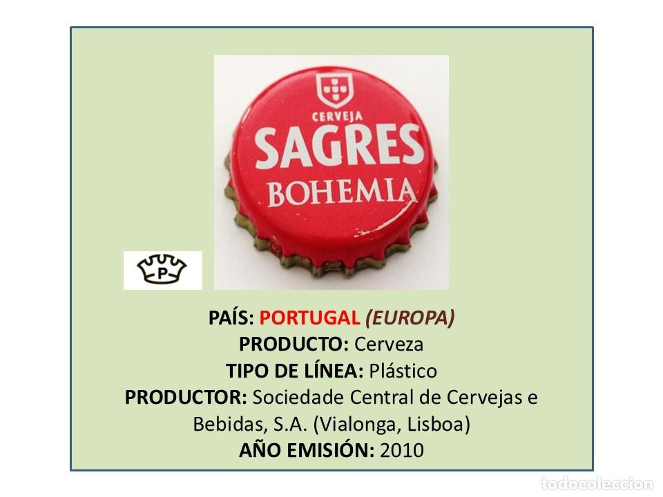 Coleccionismo de cervezas: TAPON CORONA CAPSULA CHAPA CERVEZA SAGRES BOHEMIA (PORTUGAL)