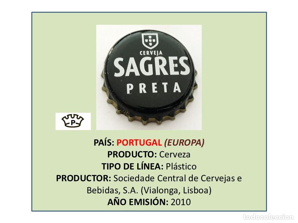 Coleccionismo de cervezas: TAPON CORONA CAPSULA CHAPA CERVEZA SAGRES PRETA (PORTUGAL)