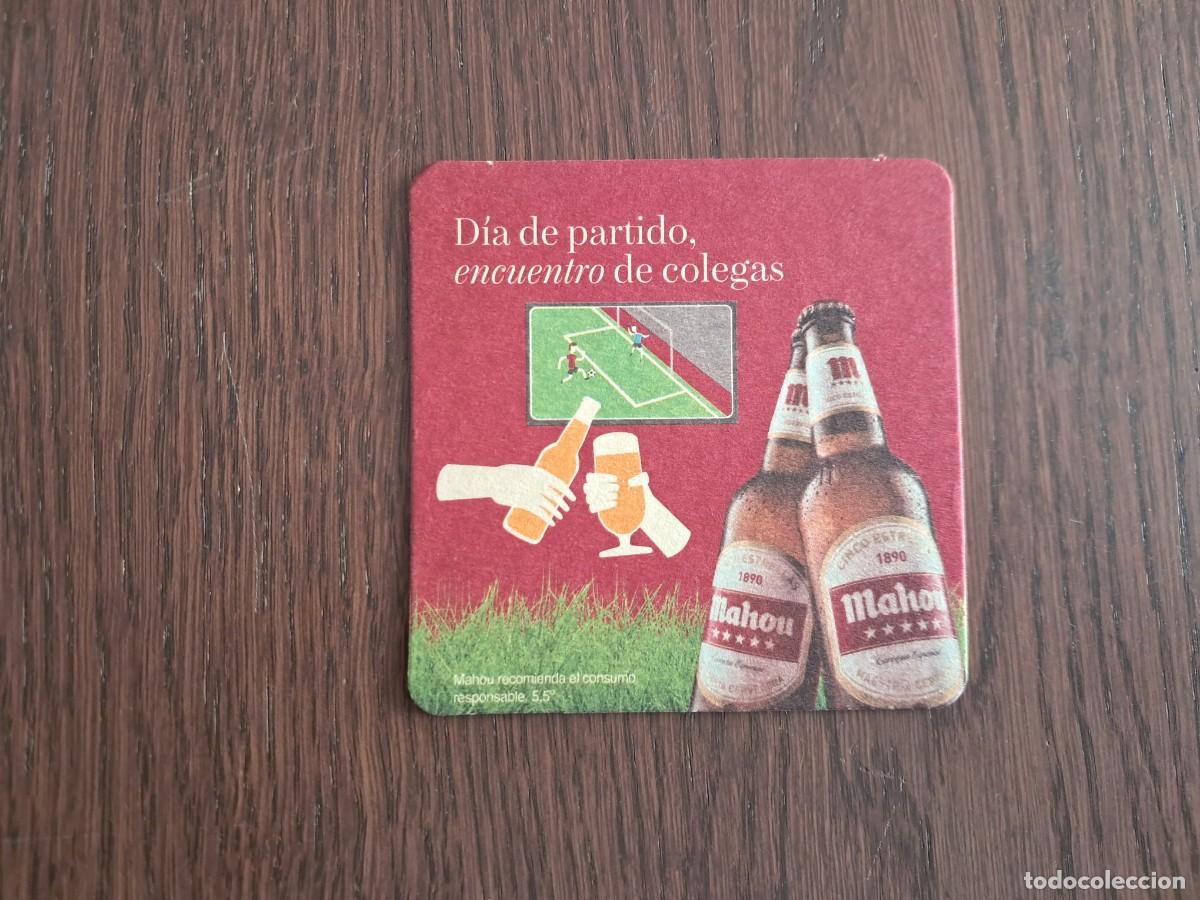 Coleccionismo de cervezas: posavasos de cerveza, Mahou d&iacute;a de partido, encuentro de colegas.patrocinador liga futbol.