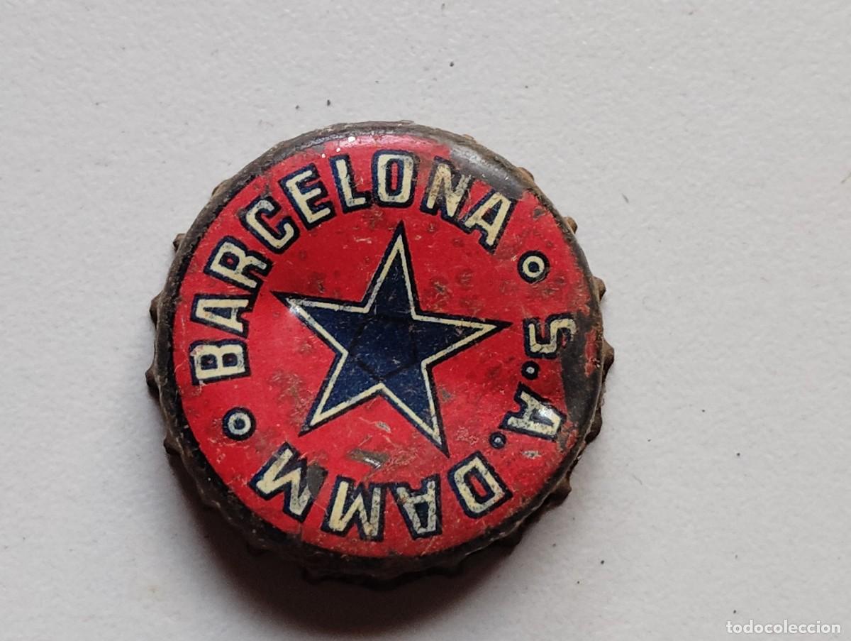Coleccionismo de cervezas: TAPON CORONA CERVEZA ESPA&Ntilde;A ARTESANA DAMM (METAL BILBAO). USADO. DORSO DE CORCHO