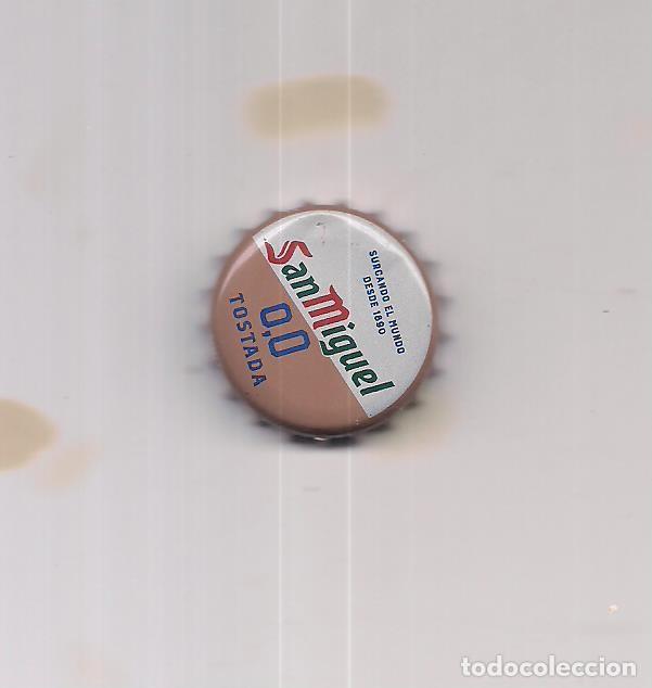 Coleccionismo de cervezas: 1 chapa de San Miguel 0,0 tostada