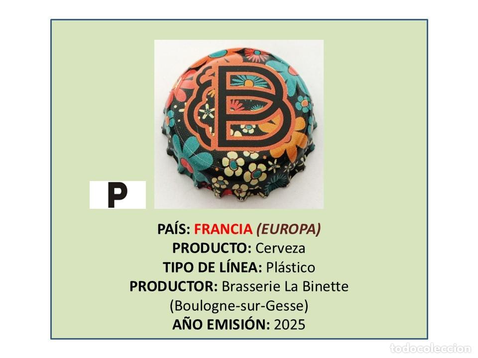 Coleccionismo de cervezas: TAPON CORONA CAPSULA CHAPA CERVEZA LA BINETTE (FRANCIA)