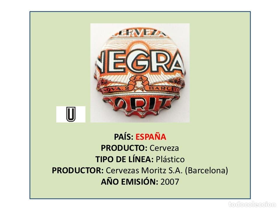 Coleccionismo de cervezas: TAPON CORONA CAPSULA CHAPA CERVEZA MORITZ NEGRA (ESPA&Ntilde;A)