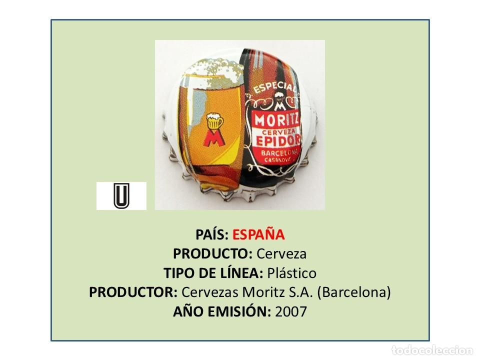 Coleccionismo de cervezas: TAPON CORONA CAPSULA CHAPA CERVEZA MORITZ EPIDOR (ESPA&Ntilde;A)