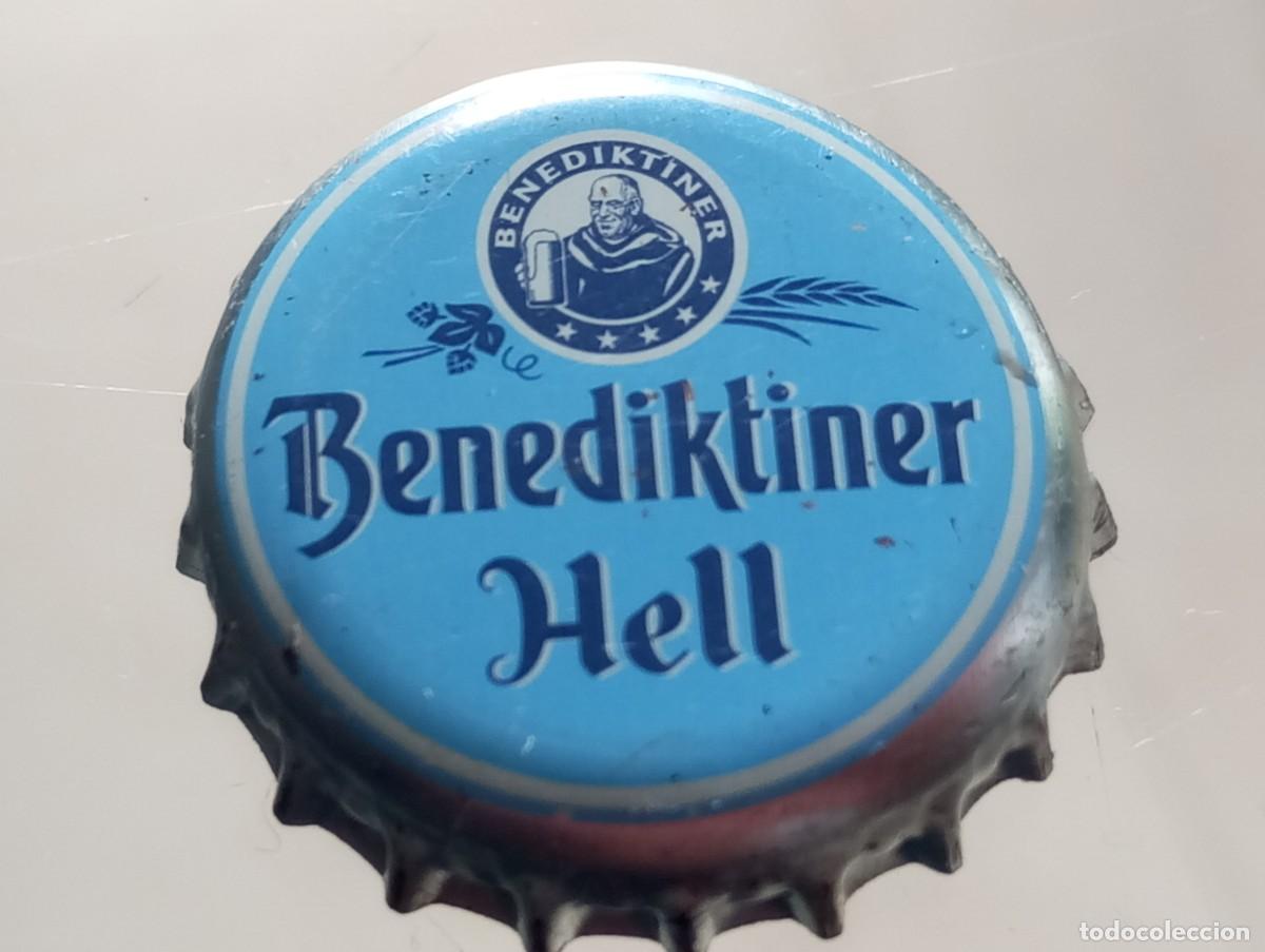 Coleccionismo de cervezas: Chapa tap&oacute;n corona de la cerveza alemana BENEDIKTINER HELL