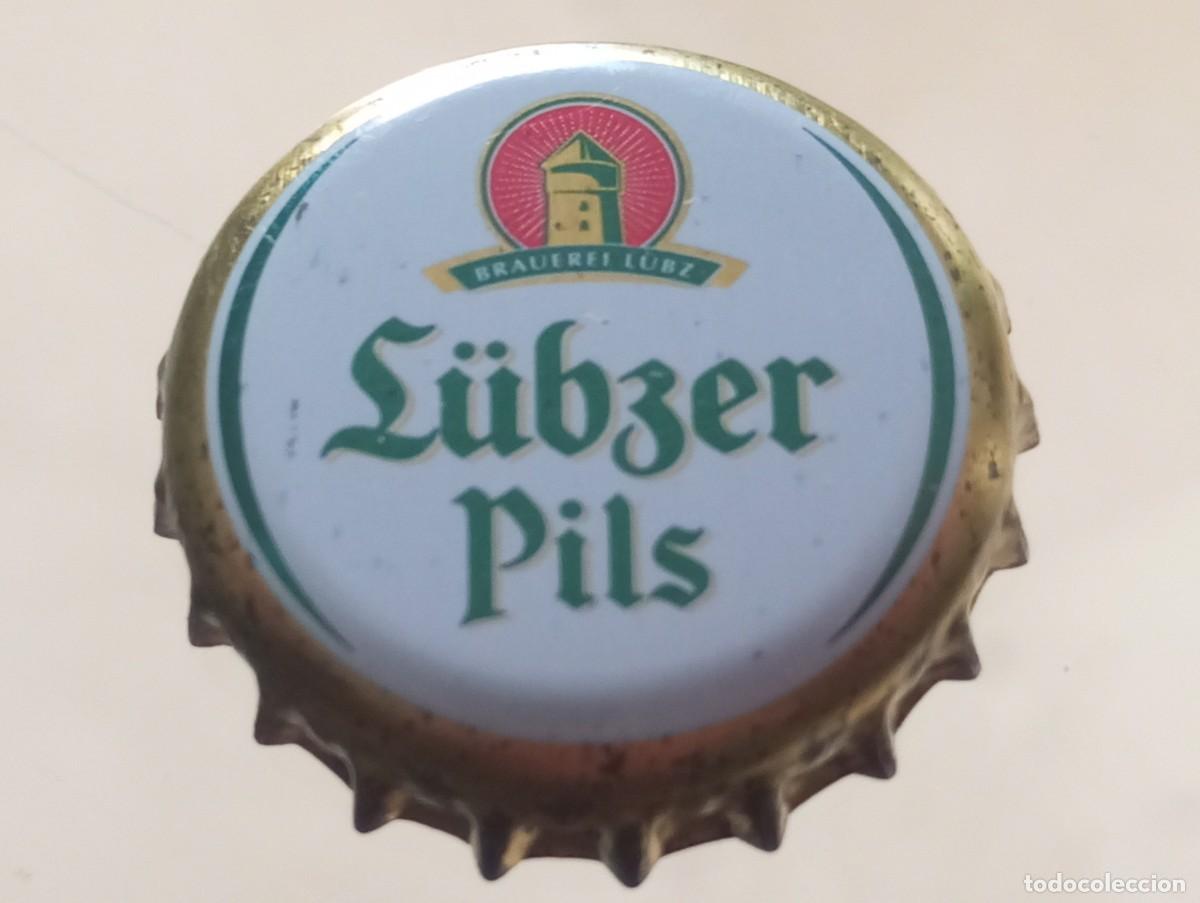 Coleccionismo de cervezas: Chapa tap&oacute;n corona de la cerveza alemana L&Uuml;BZER PILS