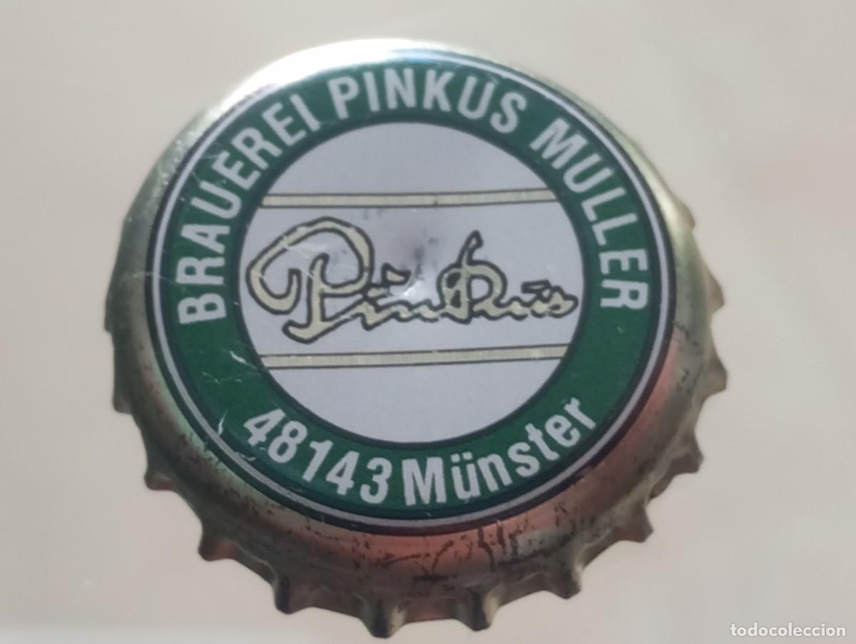 Coleccionismo de cervezas: Chapa tap&oacute;n corona de la cerveza alemana BRAUEREI PINKUS MULLER - 48143 M&Uuml;NSTER