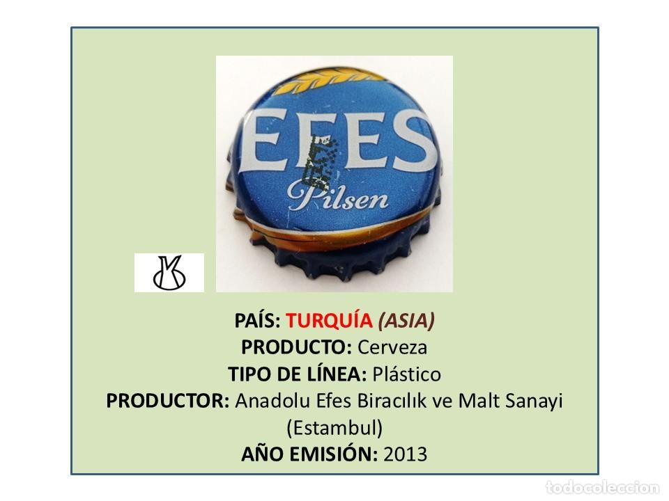 Coleccionismo de cervezas: TAPON CORONA CAPSULA CHAPA CERVEZA EFES PILSEN (TURQU&Iacute;A)