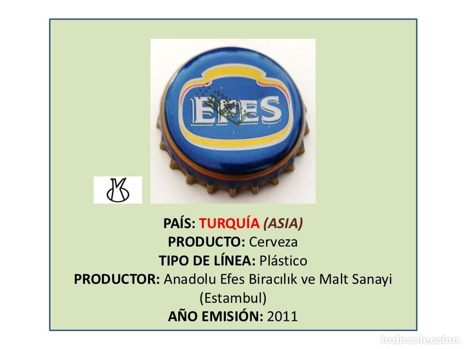 Coleccionismo de cervezas: TAPON CORONA CAPSULA CHAPA CERVEZA EFES (TURQU&Iacute;A)